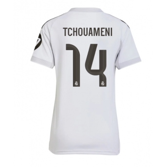 Real Madrid Aurelien Tchouameni #14 Maglia Gara Casa Repliche 2025-26 Donna Maniche Corte